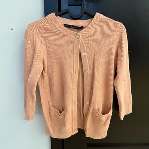 Zara Light Pink Cardigan Sweater